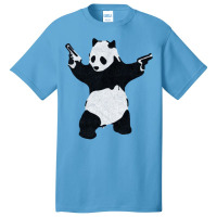 Banksy Panda With Guns Basic T-shirt | Artistshot