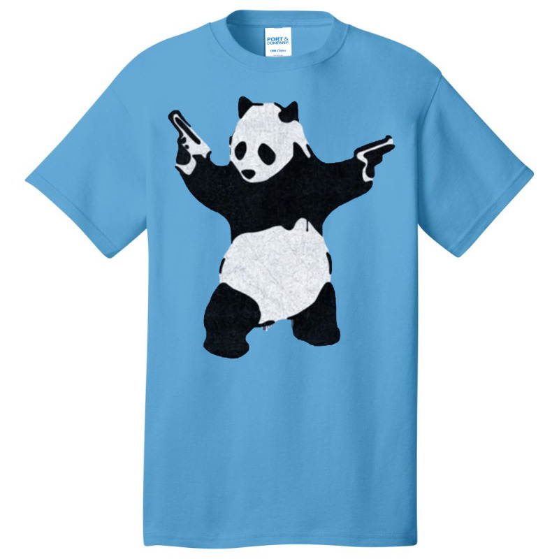 Banksy Panda With Guns Basic T-shirt by venooskafilav | Artistshot