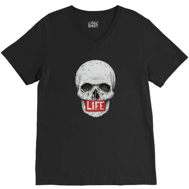 Skull Life V-neck Tee | Artistshot