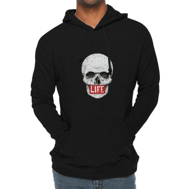 Skull Life Lightweight Hoodie | Artistshot