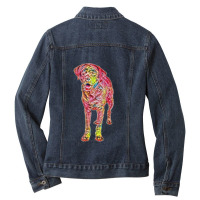 Chocolate Labrador Retriever Ladies Denim Jacket | Artistshot