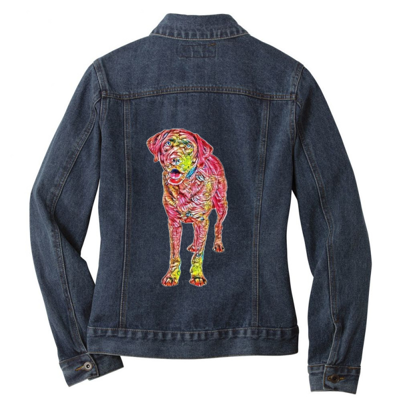 Chocolate Labrador Retriever Ladies Denim Jacket by Kemnabi | Artistshot