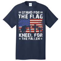 Patriotic Military Veteran American Flag Stand For Basic T-shirt | Artistshot