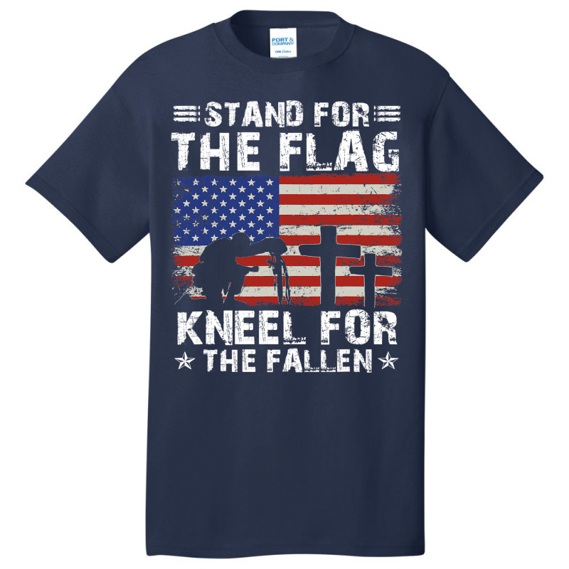 Patriotic Military Veteran American Flag Stand For Basic T-shirt | Artistshot