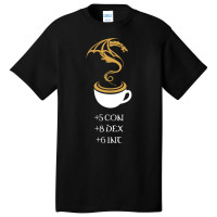 Coffee Stats Tabletop Rpg Addict 7 Basic T-shirt | Artistshot