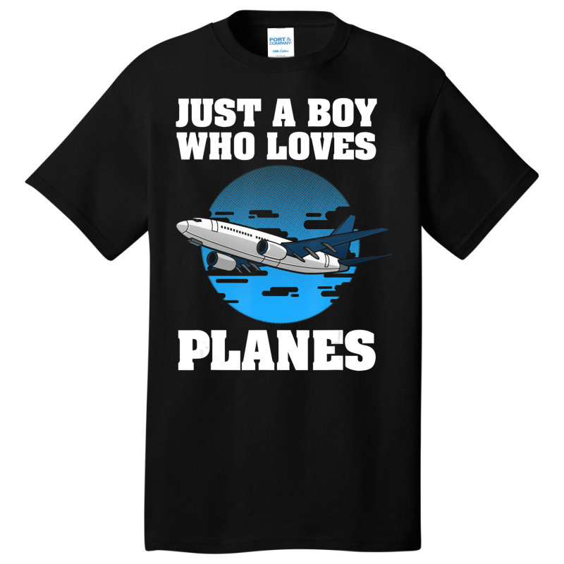 Funny Airplane Designs For Boys Men Plane Pilot Av Basic T-shirt | Artistshot