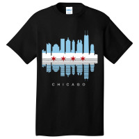 Vintage Chicago Illinois Flag Skyline For Men Or W Basic T-shirt | Artistshot