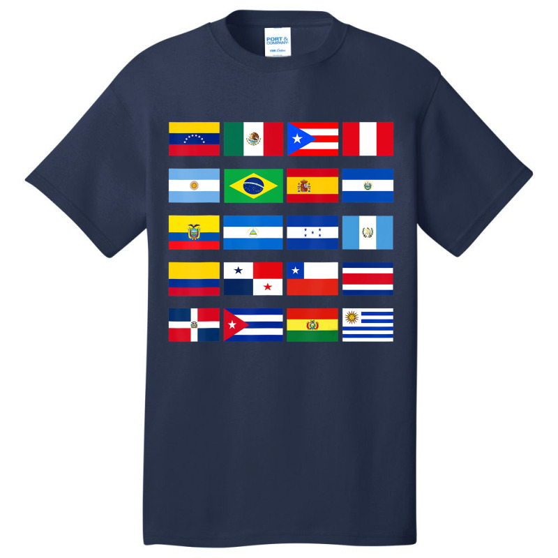 All Latin American Flags Latino Hispanic Heritage Basic T-shirt by ravand | Artistshot