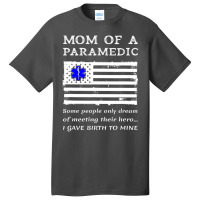 Proud Paramedic Mom Mother Usa American Flag Medic Basic T-shirt | Artistshot