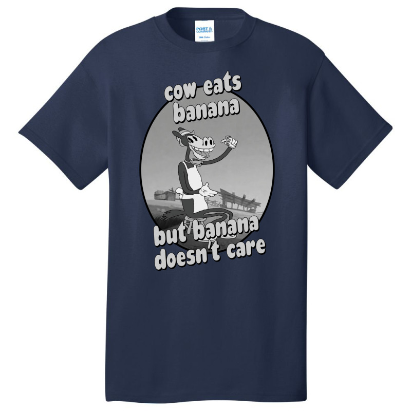 Cow Eats Banana 35 Basic T-shirt by nunezbovieu | Artistshot