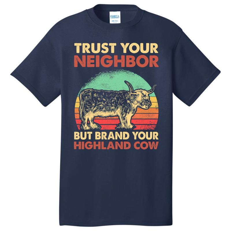 Highland Cattle Breeder Hairy Cow Farmer Highland  Basic T-shirt | Artistshot