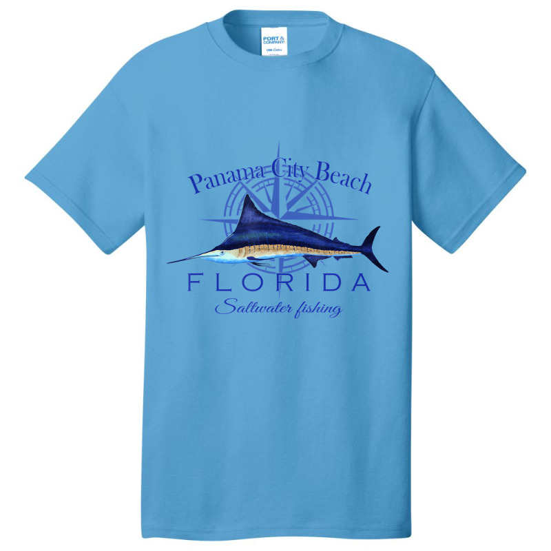 Panama City Beach Florida Sailfish Saltwater Fishi Basic T-shirt by qadina | Artistshot