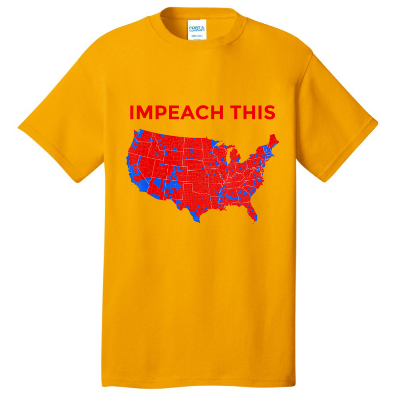 Love Potus President Donald Trump Map Try To Impea Basic T-shirt | Artistshot