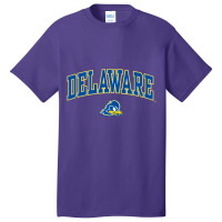 Delaware Fightin' Blue Hens Arch Over Heather Gray Basic T-shirt | Artistshot