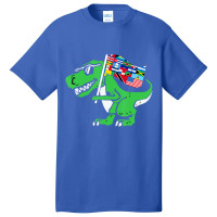 Dinosaur Latin Countries Flag Hispanic Heritage Mo Basic T-shirt | Artistshot