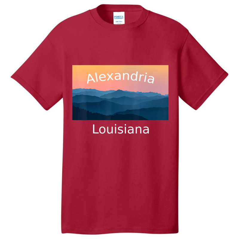 Alexandria Louisiana Mountain Sunset Hometown T Sh Basic T-shirt by fiddolamuf | Artistshot