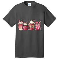 Valentine Coffee Heart Iced Coffee Lover Valentine Basic T-shirt | Artistshot