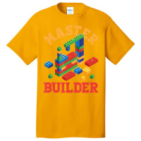 Master Builder Block Building Master Brick Builder Basic T-shirt | Artistshot