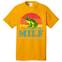 Milf Man I Love Frogs Funny Saying Frog Amphibian Basic T-shirt | Artistshot