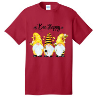 Bee Happy Bee Gnome Spring T Shirt Basic T-shirt | Artistshot