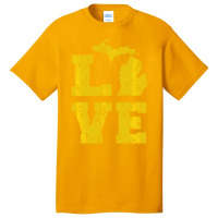 Michigan Love Mi Vintage Sweatshirt Basic T-shirt | Artistshot