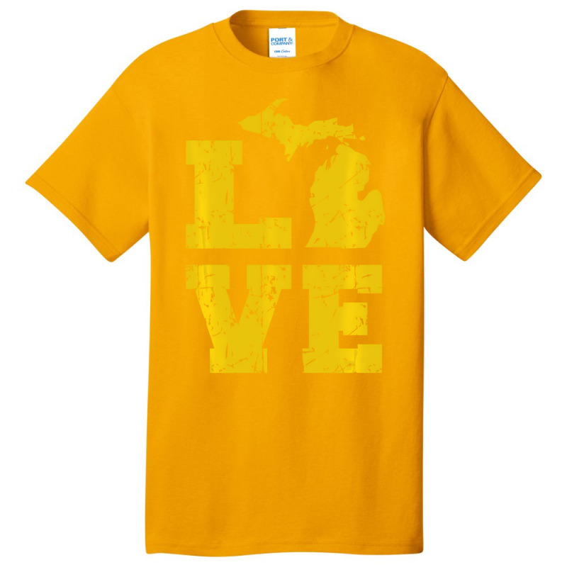 Michigan Love Mi Vintage Sweatshirt Basic T-shirt | Artistshot