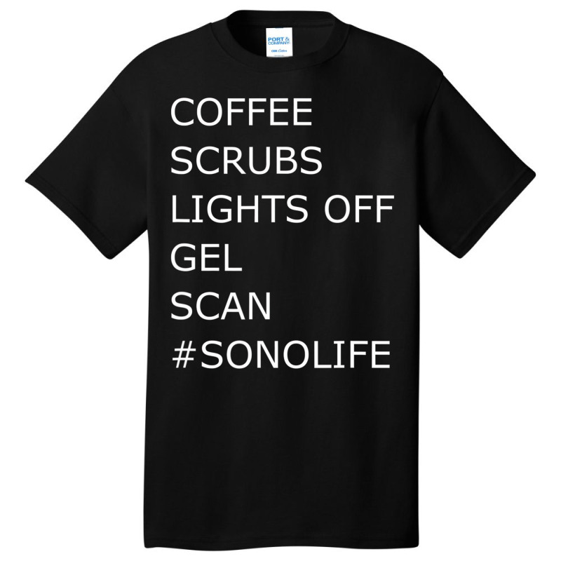 Coffee Scrubs Lights Gel Scan Ultrasound Sonograph Basic T-shirt by chomibe | Artistshot