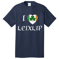 I Love Leixlip Ireland Eire Flag Heart Shamrock Basic T-shirt | Artistshot