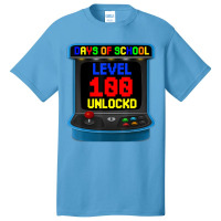 Level 100 Days Of School Unlocked Video Game Arcad Basic T-shirt | Artistshot