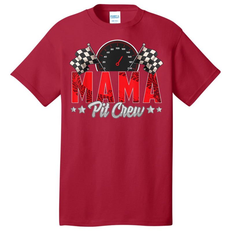 Race Car Birthday Party Racing Family Mama Pit Cre Basic T-shirt | Artistshot