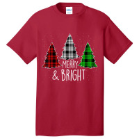 Merry And Bright Christmas Family Pajamas Matching Basic T-shirt | Artistshot