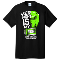 Her Fight Is My Fight Lyme Disease Awareness Eryth Basic T-shirt | Artistshot