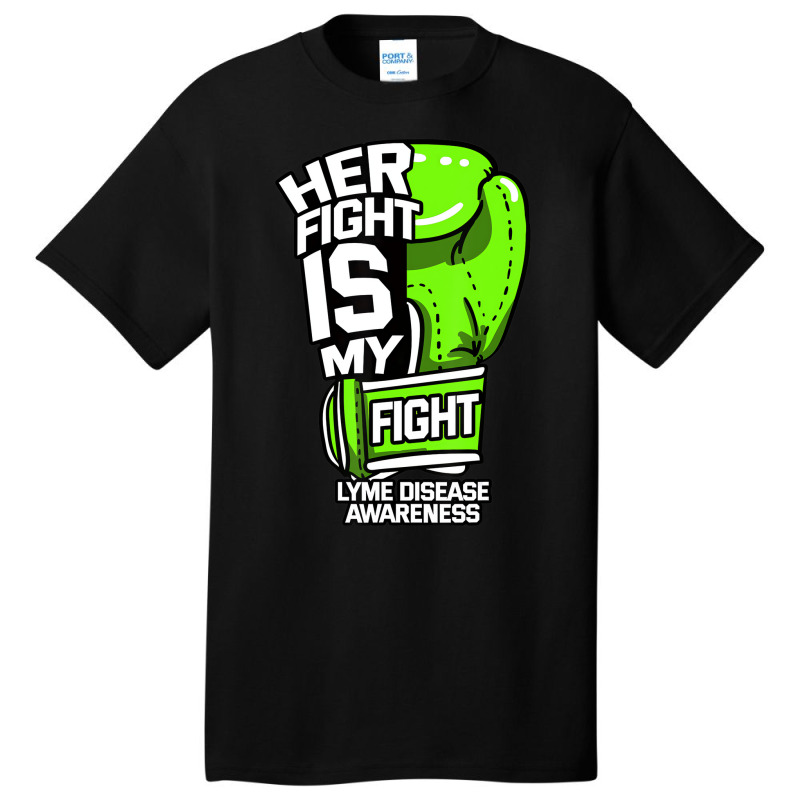 Her Fight Is My Fight Lyme Disease Awareness Eryth Basic T-shirt | Artistshot