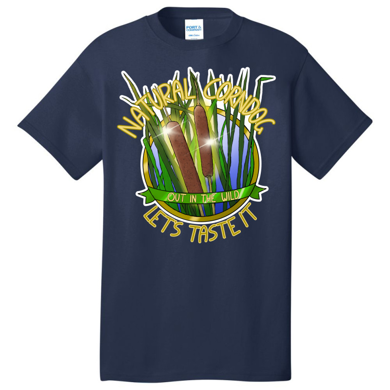 Natural Corndogs Blue Basic T-shirt by efratydrexp | Artistshot