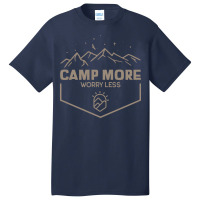 Camp More Worry Less Camping 80s Basic T-shirt | Artistshot