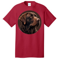 Chocolate Labrador Retriever Stars Basic T-shirt | Artistshot