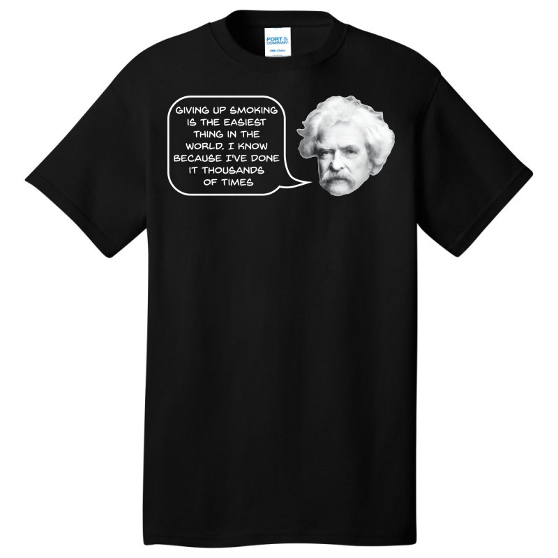 Mark Twain On Smoking 70s Basic T-shirt by alheklupsm | Artistshot