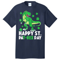 Happy St Pat Rex Dinosaur Saint Patrick's Day For Basic T-shirt | Artistshot