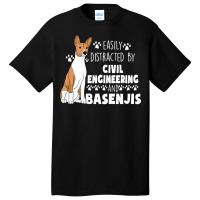 Civil Engineering And Basenjis Aesthetic Basic T-shirt | Artistshot