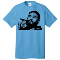 Young Fidel Castro Smoking Cigar Retro Basic T-shirt | Artistshot