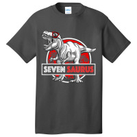 I Am Seven Saurus 7 Yrs Old T Rex For Boys 7th Bir Basic T-shirt | Artistshot