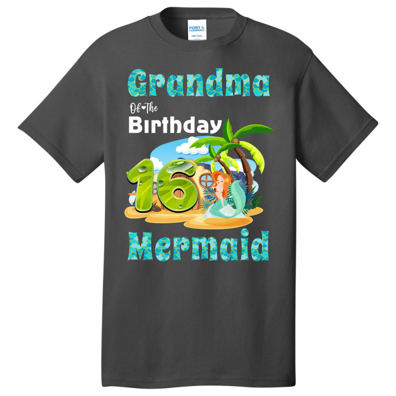 Cute Mermaid Gramma Of The 16th Birthday Nature Basic T-shirt by dherarguberax | Artistshot