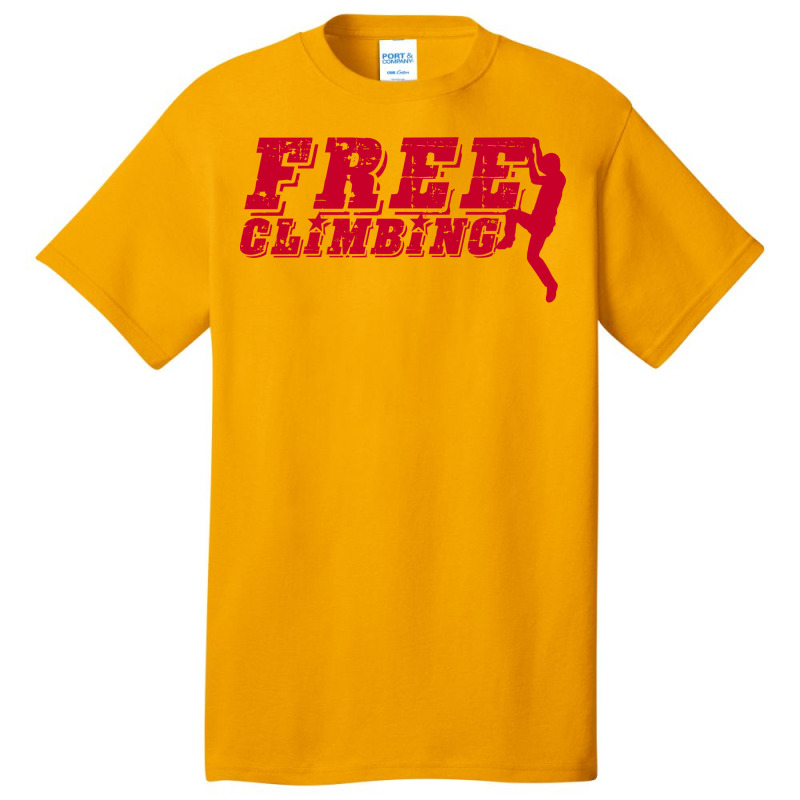 Free Climbing Bouldering Sport Climbing Rope Climb Basic T-shirt | Artistshot