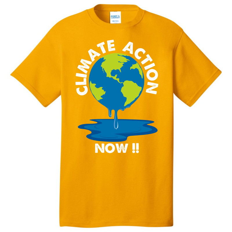 Global Warming Crisis Climate Action Now Retro Basic T-shirt | Artistshot