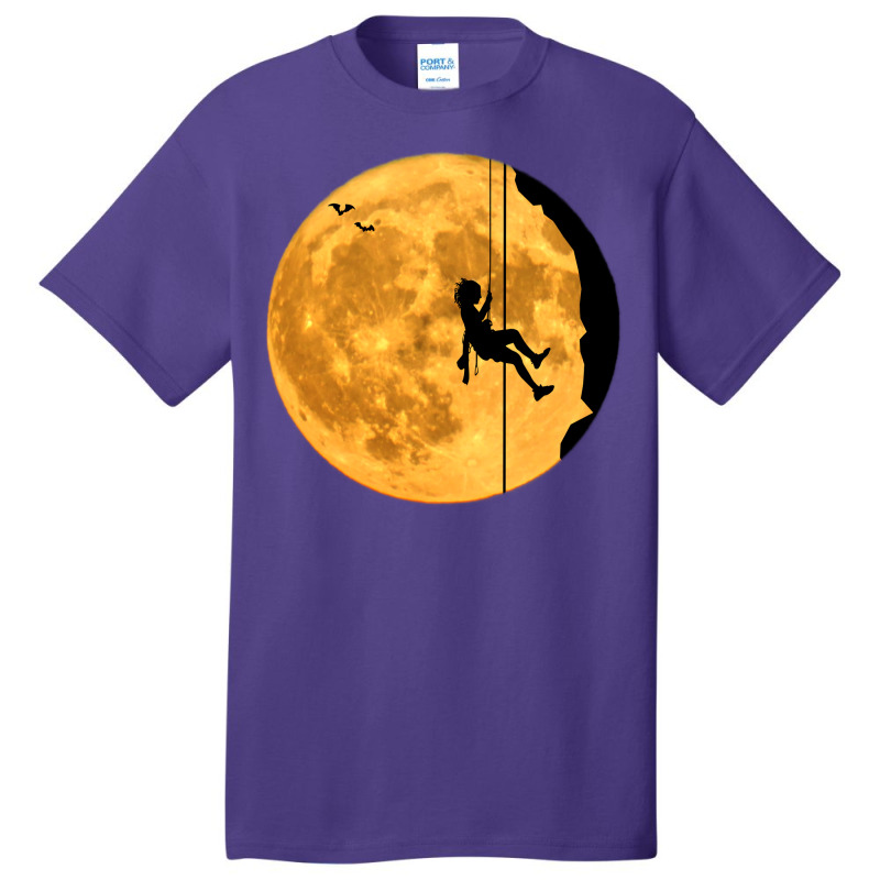 Mountaineering Free Climbing Bouldering Moon Sky H Basic T-shirt | Artistshot