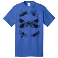 Vintage Dragonflies Entomology Red Basic T-shirt | Artistshot