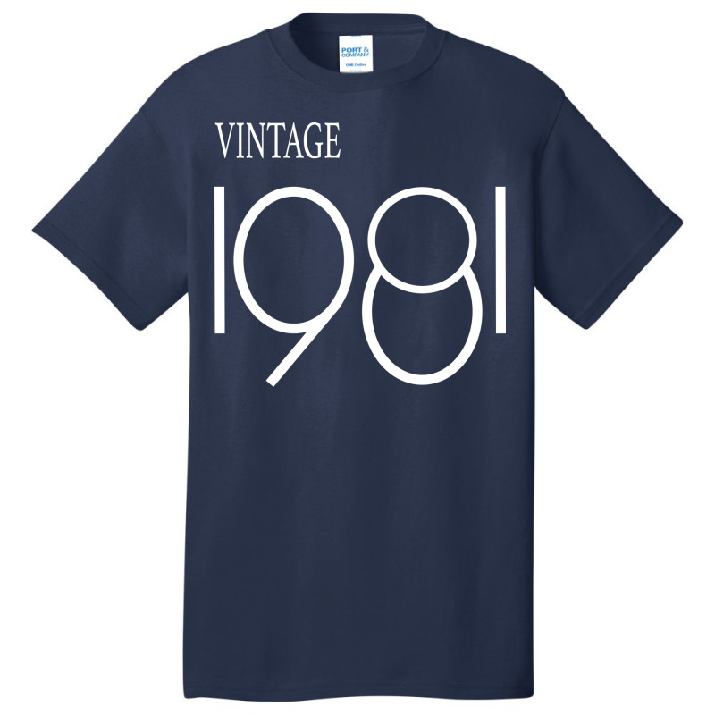 Vintage 1981 Birthday  Trending Basic T-shirt by azawadfedinx | Artistshot