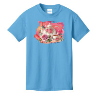 Floral Romantic Tea Pot And Cup Basic Youth T-shirt | Artistshot