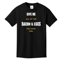 Parks And Recreation Bacon And Eggs Ron Swanson T Basic Youth T-shirt | Artistshot