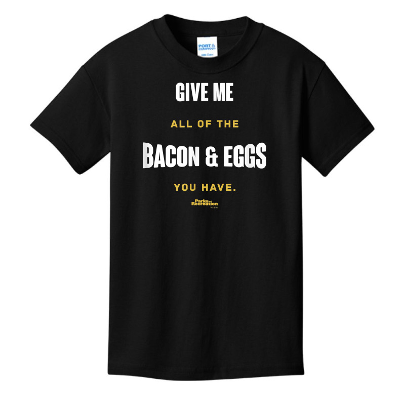 Parks And Recreation Bacon And Eggs Ron Swanson T Basic Youth T-shirt by catricegar | Artistshot